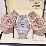 Copy Patek Philippe Nautilus Jumbo 5719 Watch - Patek Philippe Iced Out watch